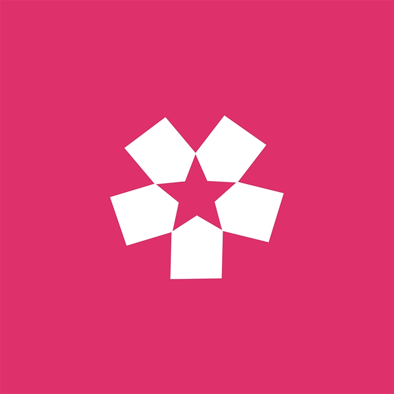 Isis logo etoile rose