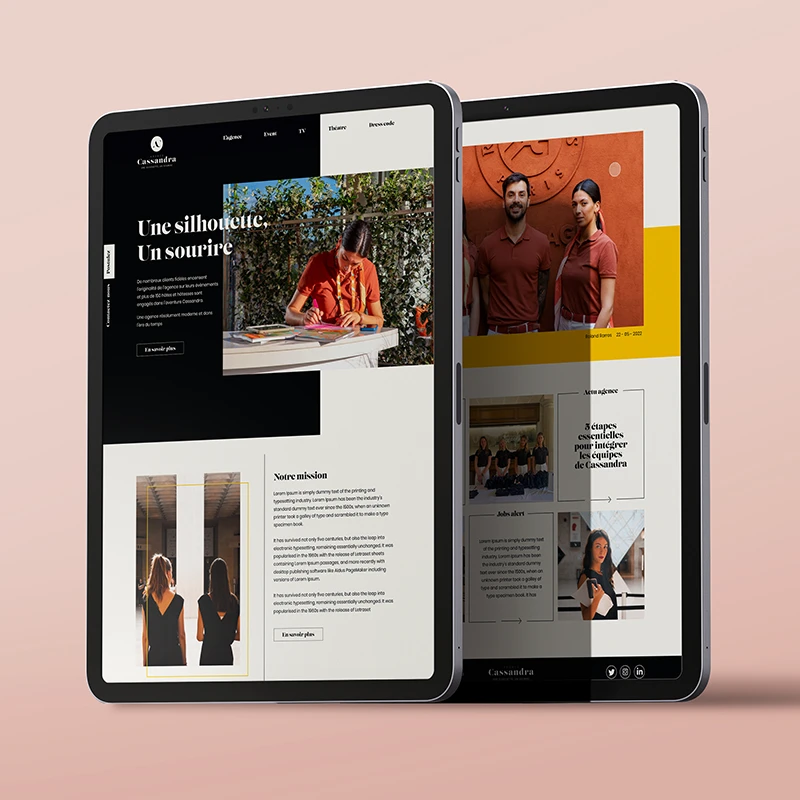 CASSANDRA site web tablette