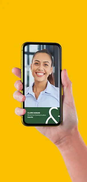 INTERFEL Holding Hand Smart Phone Mockup
